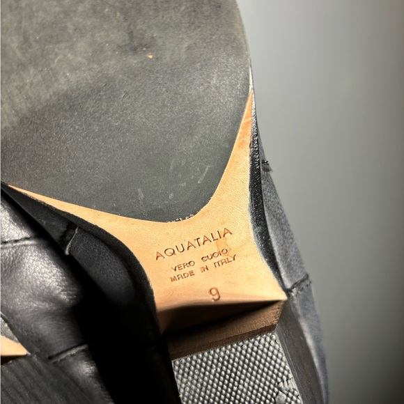 Aquatalia Fiona Black Leather Bootie Women’s Size 9 - Picture 6 of 8